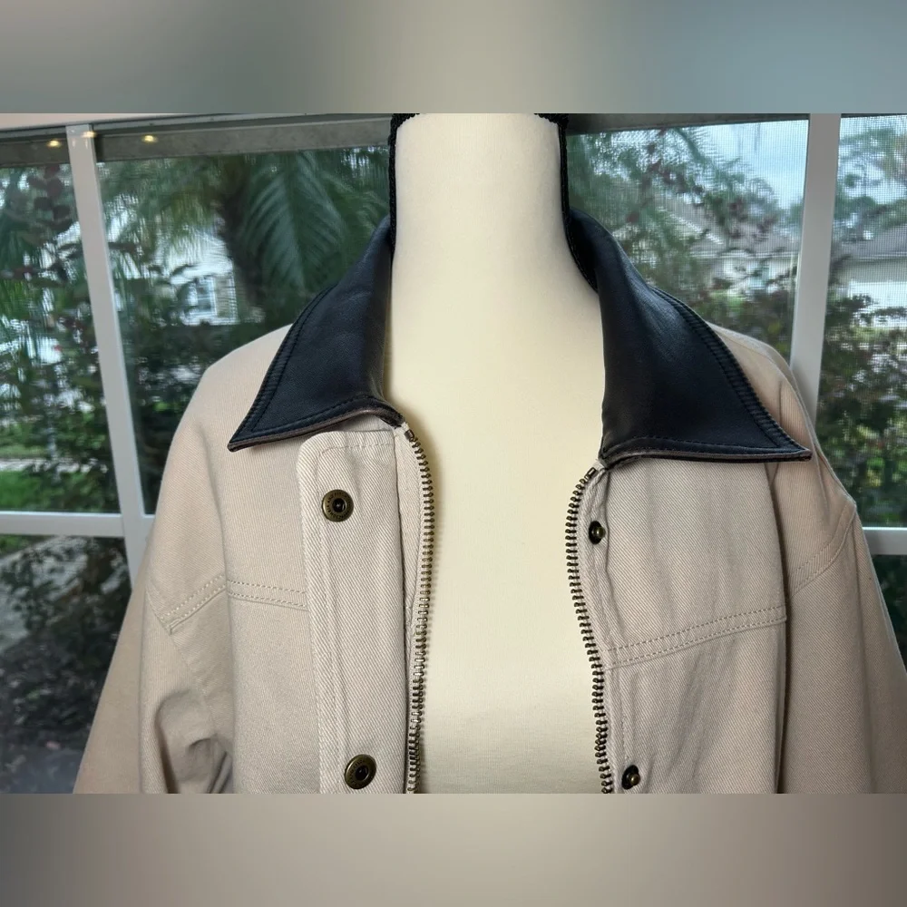 NWT🌷Abercrombie Mid-Length Twill Work Wear Jacket - Picture 4 of 7